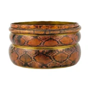 CZFashions Copper Python Bangles Set - Exotic Elegance for Any Occasion