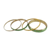 CZFashions Aquamarine Minimal Bangles Set - Image 4