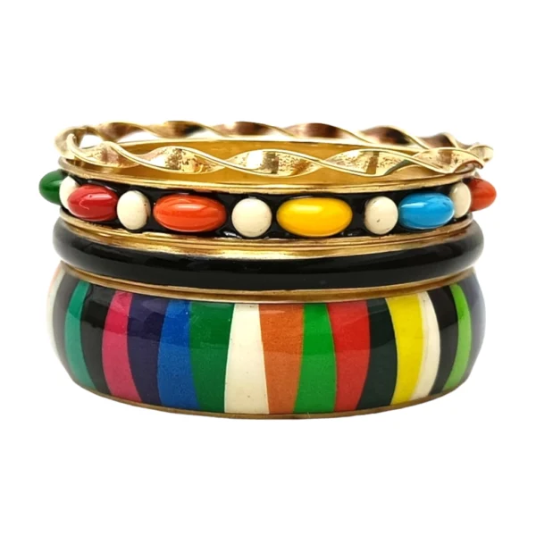 CZFashions Bright Motley Bangles Set