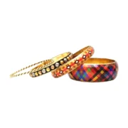 CZFashions checkered Twin Bangles Set - Image 2