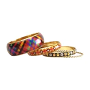 CZFashions checkered Twin Bangles Set - Image 3