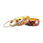CZFashions checkered Twin Bangles Set - Image 5