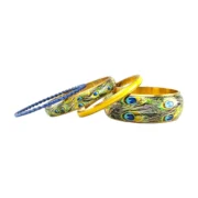 CZFashions Peacock Dance Bangles Set - Image 4
