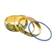 CZFashions Peacock Dance Bangles Set - Image 3