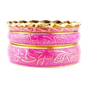 CZFashions Blooming Paper flower Bangles Set