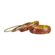 CZFashions Red Veil Bangles Set - Image 2