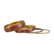 CZFashions Red Veil Bangles Set - Image 4