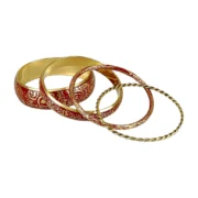 CZFashions Red Veil Bangles Set - Image 3