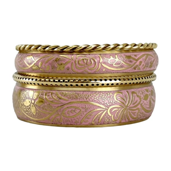 CZFashions Pinkish Bangles Set