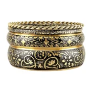CZFashions Bloom in Dark Bangles Set
