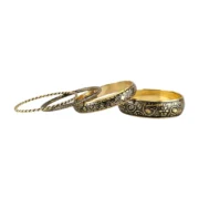 CZFashions Bloom in Dark Bangles Set - Image 5