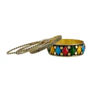 CZFashions Variegated Rhombus Bangles Set - Image 3