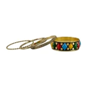 CZFashions Variegated Rhombus Bangles Set - Image 5