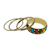 CZFashions Variegated Rhombus Bangles Set - Image 6