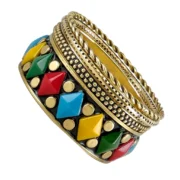 CZFashions Variegated Rhombus Bangles Set - Image 7