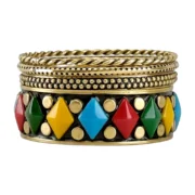 CZFashions Variegated Rhombus Bangles Set - Image 4