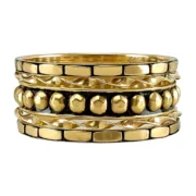 CZFashions Golden Memoir Bangles Set