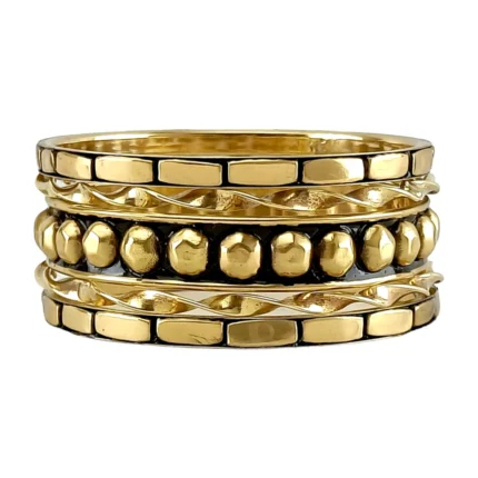 CZFashions Golden Memoir Bangles Set