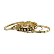 CZFashions Golden Memoir Bangles Set - Image 2