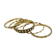 CZFashions Golden Memoir Bangles Set - Image 4