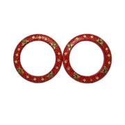 Royal Red Kundan Bangles Set - Image 2