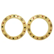 CZFashions Glowing Ivory Kundan Bangles Pair -Shop the Elegant and Stylish Bangles Set - Image 2