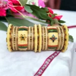 CZfashions Hand Painted Ivory Rajwadi Kundan Chuda